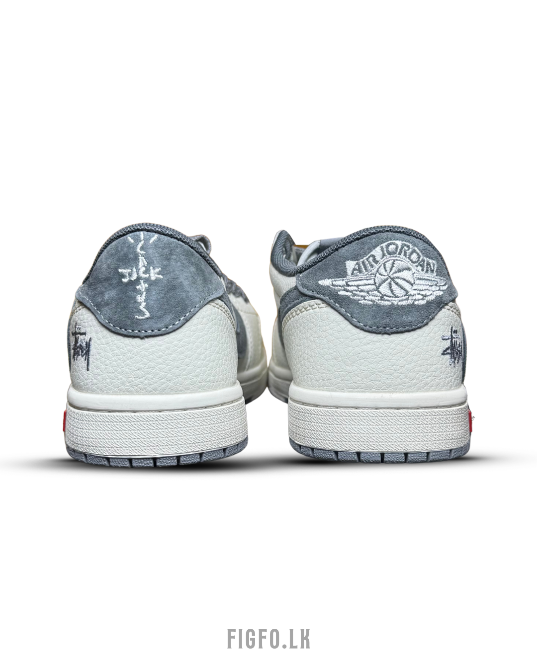 Nike Air Jordan 1 Low OG Custom x Stussy x Supreme Grey