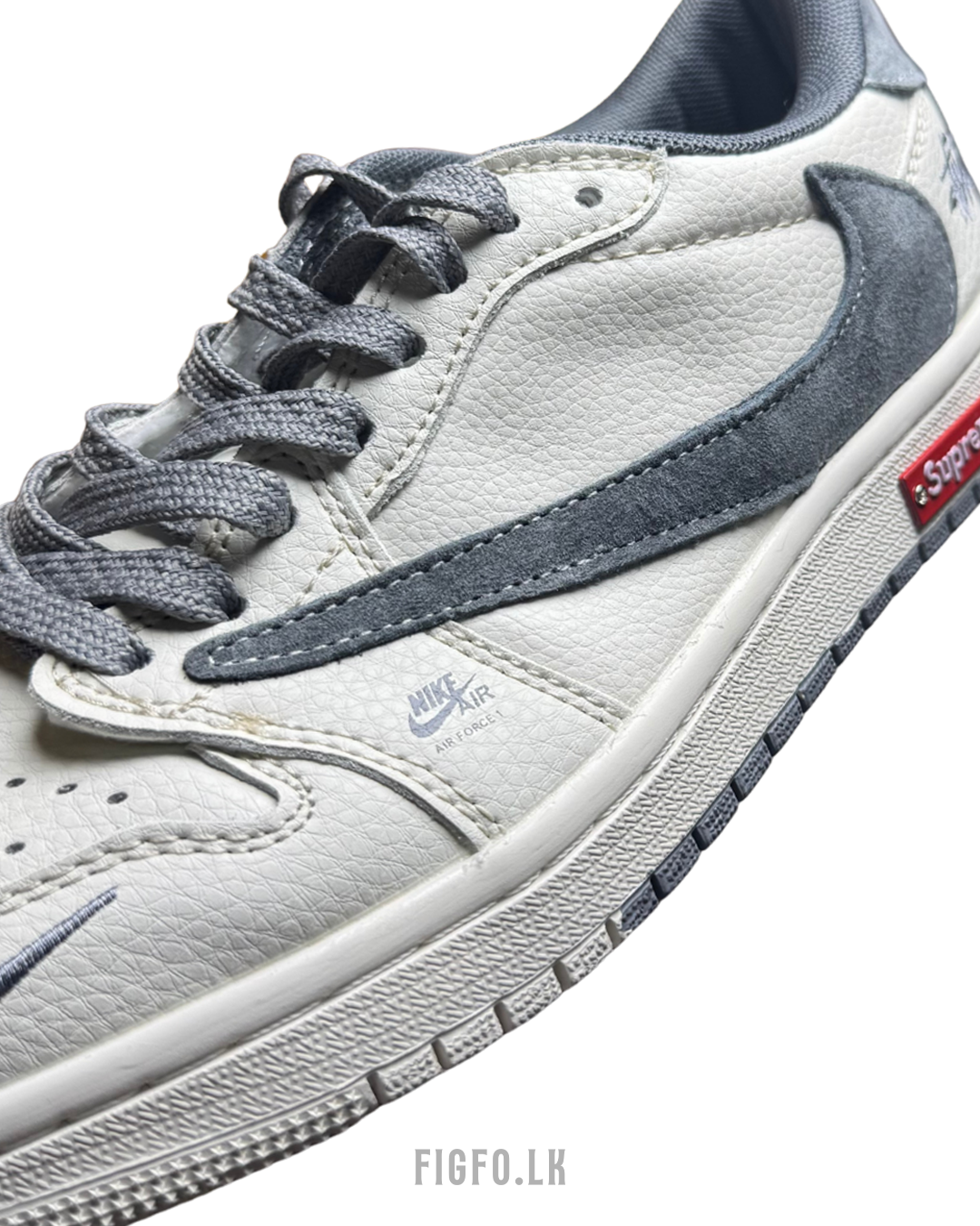 Nike Air Jordan 1 Low OG Custom x Stussy x Supreme Grey